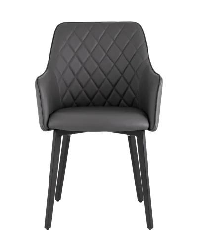 Стул Прайм NEW, экокожа серая УТ000031314 Stool Group, серый/экокожа, ножки/металл/чёрный, размеры - ****530*590 фото 2