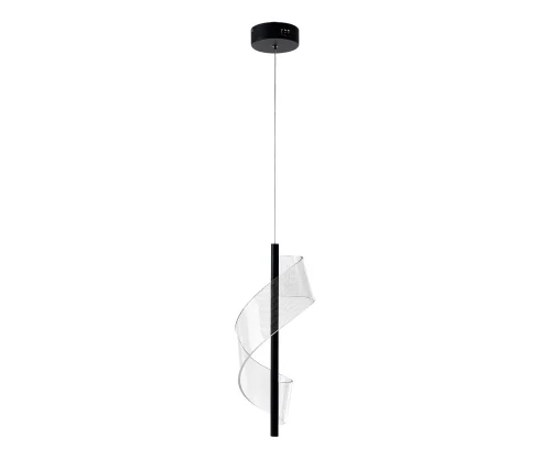 Светильник подвесной LED Илина 08042-1A,19 Kink Light прозрачный 1 лампа, основание чёрное в стиле хай-тек современный 