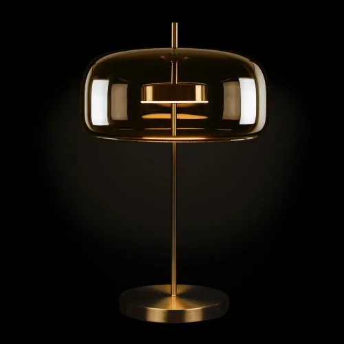 Настольная лампа LED Dauphin 10040T/B LOFT IT янтарная 1 лампа, основание бронзовое металл в стиле современный  фото 2