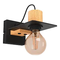 Бра Bramerton 43753 Eglo без плафона 1 лампа, основание чёрное в стиле лофт современный 