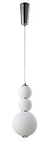 Светильник подвесной LED DESI SP3 CHROME/WHITE Crystal Lux белый 1 лампа, основание хром в стиле современный шар