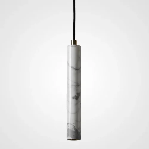 Светильник подвесной ROGERD LENG White Brass 214101-23 ImperiumLoft белый 1 лампа, основание латунь в стиле современный 