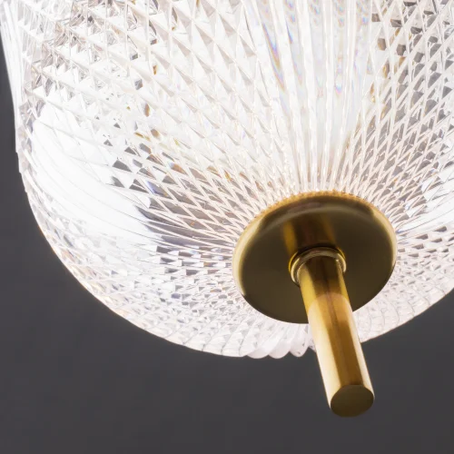 Светильник подвесной LED Awella FR6135PL-L13BT Freya прозрачный на 1 лампу, основание латунь в стиле современный арт-деко фото 9