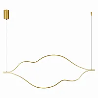 Светильник подвесной LED Cortile SL6106.203.56 ST-Luce золотой 1 лампа, основание золотое в стиле хай-тек 