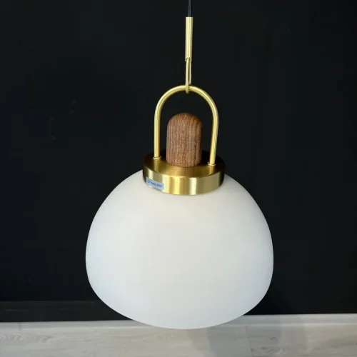 Светильник подвесной Arc 101295-26 ImperiumLoft белый 1 лампа, основание латунь в стиле современный  фото 2