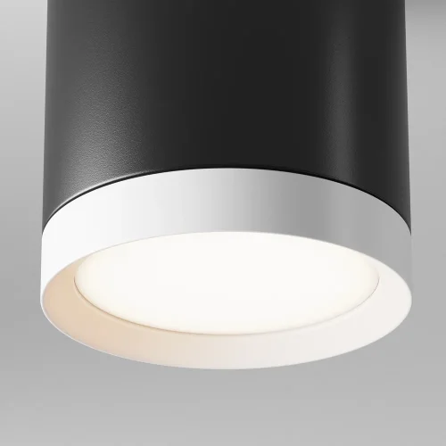 Светильник накладной Hoop C086CM-GX53-MRD-BW Maytoni белый чёрный 1 лампа, основание чёрное в стиле современный круглый фото 3