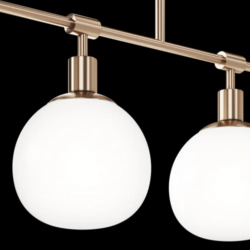 Светильник подвесной Erich MOD221-PL-05-G Maytoni белый на 5 ламп, основание золотое в стиле современный шар фото 3