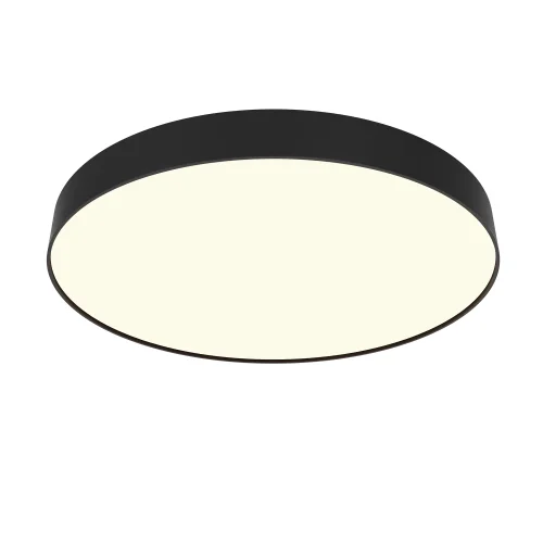 Светильник потолочный LED Zon C032CL-90W3K-RD-B Maytoni белый на 1 лампу, основание чёрное в стиле современный круглый тарелка