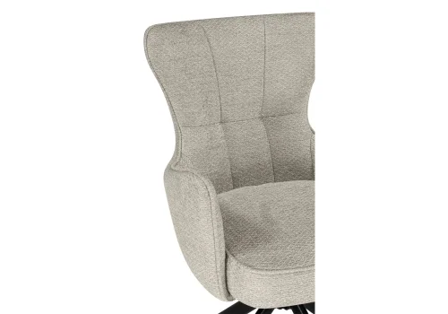 Стул на металлокаркасе Atlanta beige / black 15831 Woodville, бежевый/ткань, ножки/металл/чёрный, размеры - ****590*650мм фото 7