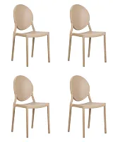 Стул обеденный набор 4 шт. SET-4 712PP-LMZL ALBERT, цвет бежевый Dobrin, /полимер, ножки/пластик/бежевый, размеры - *855***410*460 Стул обеденный набор 4 шт. SET-4 712PP-LMZL ALBERT, цвет бежевый Dobrin, /полимер, ножки/пластик/бежевый, размеры - *855***410*460