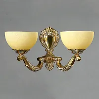 Бра  TENERIFE 02166/2 WP AMBIENTE by BRIZZI бежевый 2 лампы, основание бронзовое в стиле классический 