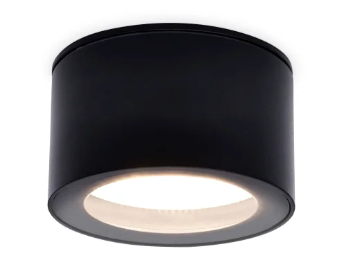 Светильник накладной TN6523 Ambrella light чёрный 1 лампа, основание чёрное в стиле хай-тек современный круглый