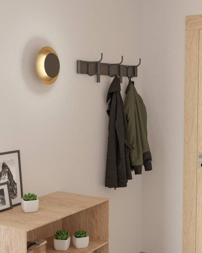 Бра LED Tocina 900988 Eglo матовый латунь чёрный на 1 лампу, основание матовое латунь чёрное в стиле современный фото 2