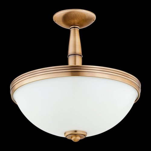 Светильник потолочный Sorrento New SOR-PL-3(P) Kutek белый 3 лампы, основание бронзовое в стиле американский  фото 2