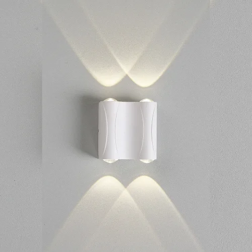 Бра LED CLT 022W2 WH 4000K Crystal Lux белый на 2 лампы, основание белое в стиле хай-тек современный  фото 3