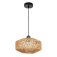 Светильник подвесной Brushwood A7087SP-1BK Arte Lamp коричневый на 1 лампу, основание чёрное в стиле кантри 