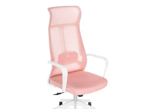 Компьютерное кресло Tilda pink / white 15629 Woodville, розовый/сетка, ножки/пластик/белый, размеры - *1250***650*600 фото 6