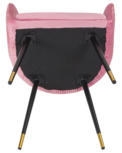 Стул обеденный 7305-LM MARY, цвет сиденья розовый (1922-16) Dobrin, розовый/велюр, ножки/металл/чёрный, размеры - ****510*510 фото 7