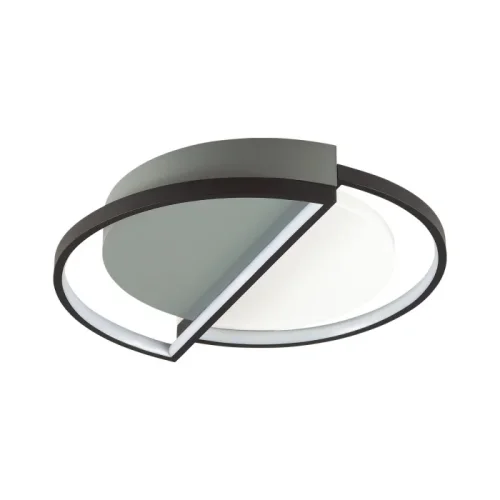 Люстра потолочная LED с пультом Taro 5240/64CL Lumion белая на 1 лампа, основание серое чёрное в стиле современный с пультом кольца