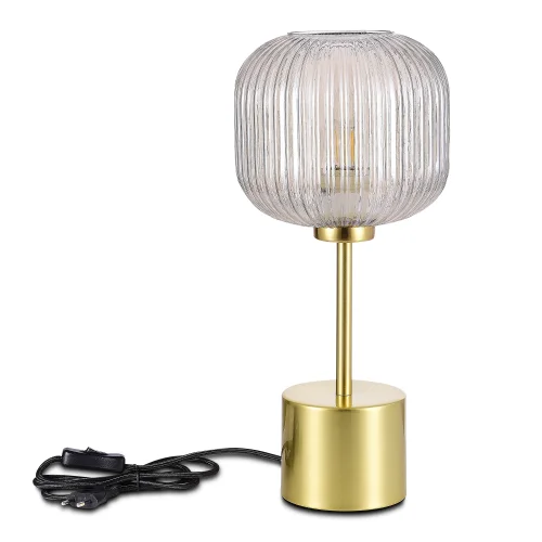Настольная лампа Gran SL1154.314.01 ST-Luce янтарная прозрачная 1 лампа, основание латунь металл в стиле современный  фото 2