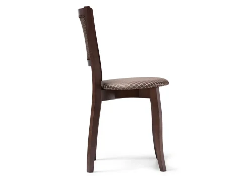 Деревянный стул Валери орех / коричневый 450680 Woodville, коричневый/ткань, ножки/массив бука дерево/орех, размеры - ****400*480 фото 3