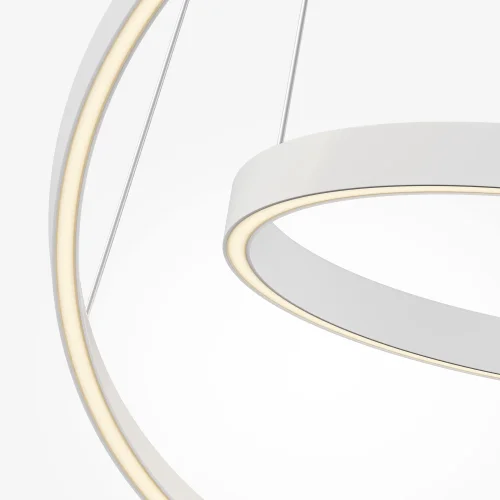 Светильник подвесной LED Rim MOD058PL-L55WK Maytoni белый на 1 лампу, основание белое в стиле современный хай-тек минимализм кольца фото 2