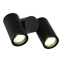 Настенный светильник уличный Visioni SL9011.402.02 ST-Luce уличный IP65 чёрный на 2 лампы, плафон чёрный в стиле хай-тек современный GU10