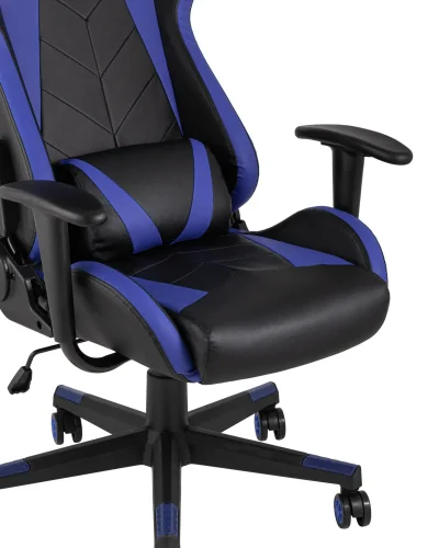 Кресло спортивное TopChairs Gallardo, синее УТ000004572 Stool Group, синий/экокожа, ножки/металл/чёрный, размеры - ****660*640 фото 8