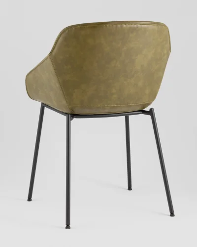 Стул Ashby, экокожа, зелёный, сиденье УТ000040852 Stool Group, зелёный/экокожа, ножки/металл/чёрный, размеры - ***** фото 5