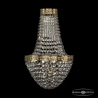 Бра 19321B/H2/20IV G Bohemia Ivele Crystal прозрачный 2 лампы, основание золотое в стиле классика sp