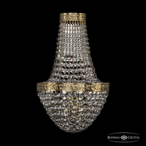 Бра 19321B/H2/20IV G Bohemia Ivele Crystal прозрачный на 2 лампы, основание золотое в стиле классический sp