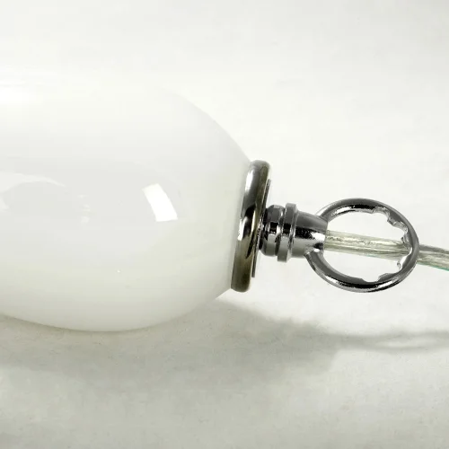 Люстра подвесная LSP-8263 Lussole белая на 12 ламп, основание хром в стиле современный  фото 3