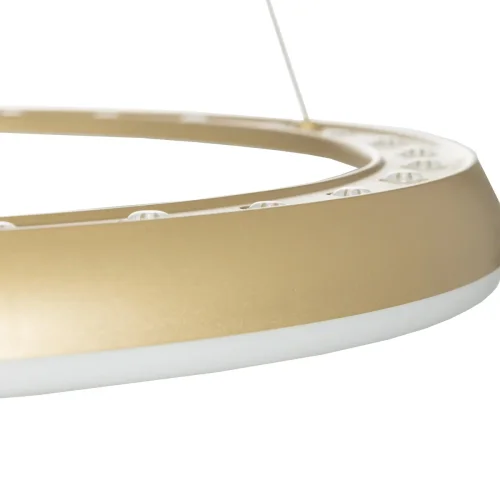 Люстра подвесная LED с пультом Юпитер CL730B092S Citilux белая на 1 лампу, основание матовое золото в стиле современный хай-тек кольца яндекс алиса с пультом фото 7