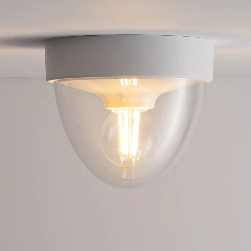 Светильник потолочный Nook 7972-NW Nowodvorski прозрачный на 1 лампу, основание белое в стиле современный фото 2