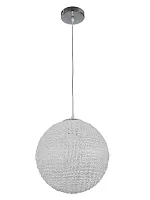Светильник подвесной Marilyn TL4040D-01CH Toplight белый на 1 лампу, основание хром в стиле современный шар