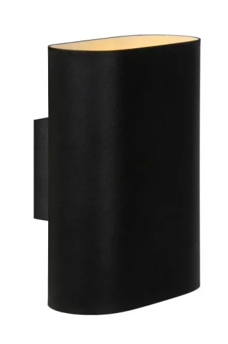Бра OVALIS 12219/02/30 Lucide чёрный на 2 лампы, основание чёрное в стиле современный 