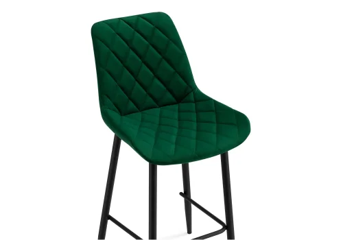Полубарный стул Баодин Б/К зеленый / черный 517167 Woodville, зелёный/велюр, ножки/металл/чёрный, размеры - ****500*560 фото 5