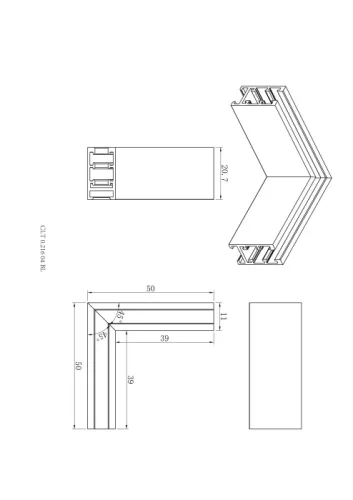 Соединитель для магнитного накладного шинопровода угловой CLT 0.216 04 BL Crystal Lux чёрный в стиле современный для светильников серии Укс5 (Ux5) ux5 узкий магнитный двусторонний фото 2 Соединитель для магнитного накладного шинопровода угловой CLT 0.216 04 BL Crystal Lux чёрный в стиле современный для светильников серии Укс5 (Ux5) ux5 узкий магнитный двусторонний фото 2