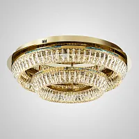 Люстра потолочная GERTRUDA B D65 R2 207832-23 ImperiumLoft прозрачная на 2 лампы, основание латунь в стиле современный 
