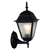 Настенный светильник BREMEN A1011AL-1BK Arte Lamp уличный IP44 чёрный 1 лампа, плафон белый в стиле классический E27