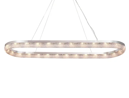 Светильник подвесной 8276+20/S chrome Newport прозрачный 26 ламп, основание хром в стиле американский современный классический кольца фото 2
