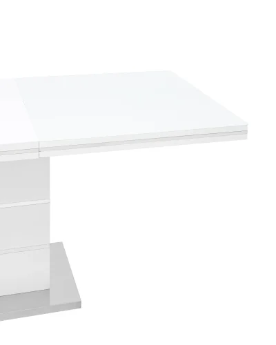 Стол обеденный Глазго, раскладной, 160-215*90, глянцевый белый УТ000003499 Stool Group столешница белая из мдф фото 5