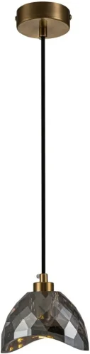 Светильник подвесной Clifton D33331-1 GL GR Belfast серый на 1 лампу, основание латунь в стиле современный Светильник подвесной Clifton D33331-1 GL GR Belfast серый на 1 лампу, основание латунь в стиле современный