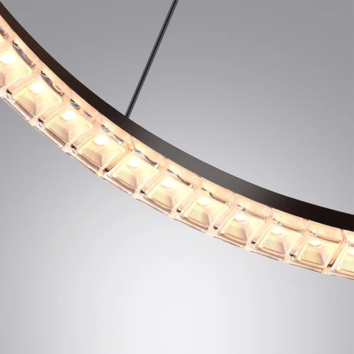 Светильник подвесной LED Monile 359711 Novotech чёрный на 1 лампу, основание чёрное в стиле хай-тек современный минимализм кольца фото 6