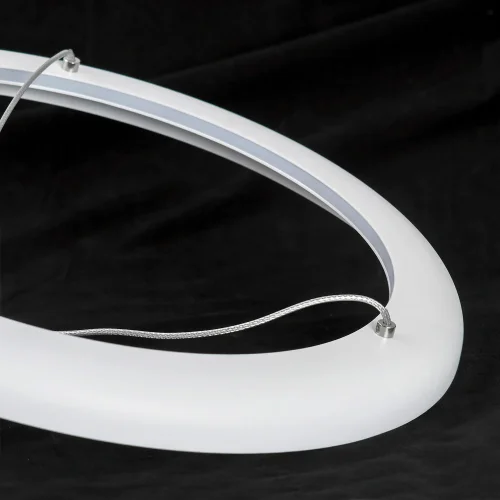 Светильник подвесной LED Hardin LSP-7425 Lussole белый на 1 лампу, основание белое в стиле хай-тек современный минимализм фото 3
