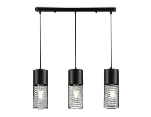Светильник подвесной TR8501 Ambrella light чёрный на 3 лампы, основание чёрное в стиле лофт 