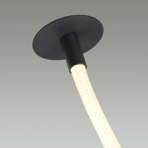 Светильник подвесной LED Corda 4391/40CL Odeon Light белый 1 лампа, основание чёрное в стиле хай-тек модерн  фото 11