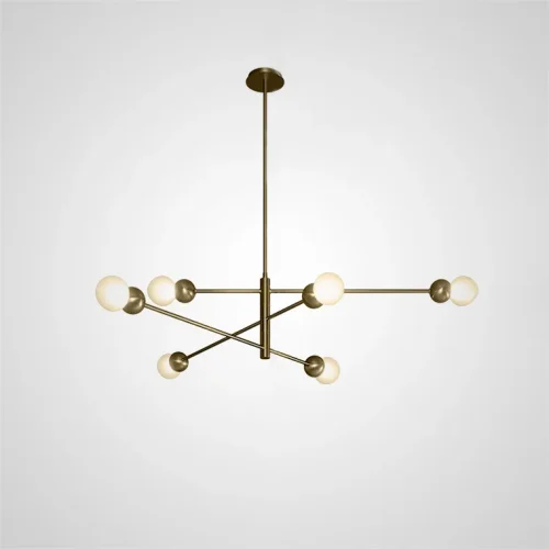 Люстра на штанге SALME L4 Gold 212776-26 ImperiumLoft белая на 4 лампы, основание золотое в стиле современный скандинавский фото 5 Люстра на штанге SALME L4 Gold 212776-26 ImperiumLoft белая на 4 лампы, основание золотое в стиле современный скандинавский фото 5