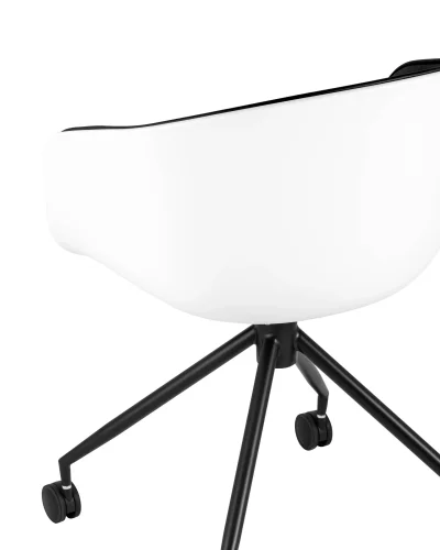 Кресло офисное LIBRA, пластик белый, экокожа УТ000005564 Stool Group, белый/пластик, ножки/металл/чёрный, размеры - ****600*535 фото 6