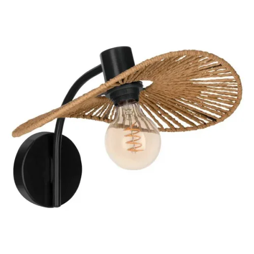 Бра Siruela 31964 Eglo бежевый коричневый на 1 лампу, основание чёрное в стиле кантри лофт современный 